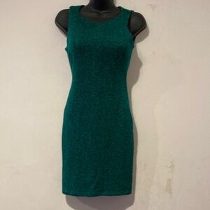 Deep Teal Sleeveless Bodycon Dress in excellent pre~loved condition